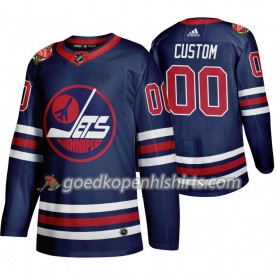 Winnipeg Jets Custom Adidas 2019 Heritage Classic Navy Authentic Shirt - Mannen